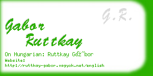 gabor ruttkay business card